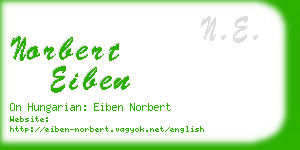 norbert eiben business card